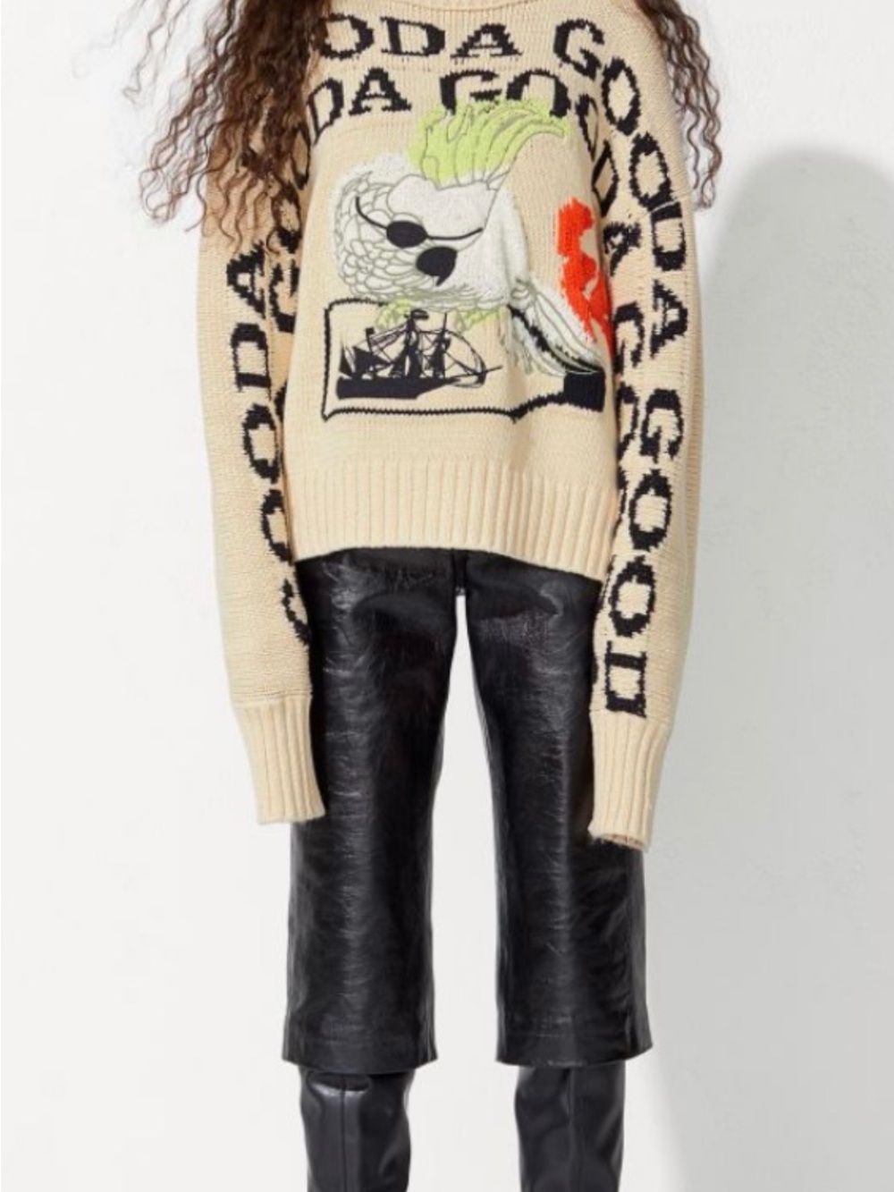 H&M Studio S/S 2021 Archival Genuine Leather Cropped Pants/ Long Shorts - Picture 8 of 10